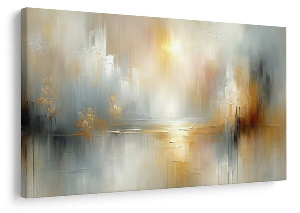 Quadro su tela – Luce dorata sopra il lago