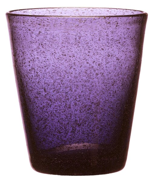 Bicchieri Acqua Tumbler Drink 6 pezzi Surf diametro 9xh10 cm - 300 cc in vetro soffiato adatto alla lavastoviglie colore viola