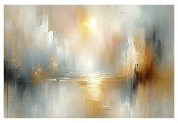 Quadro su tela – Luce dorata sopra il lago
