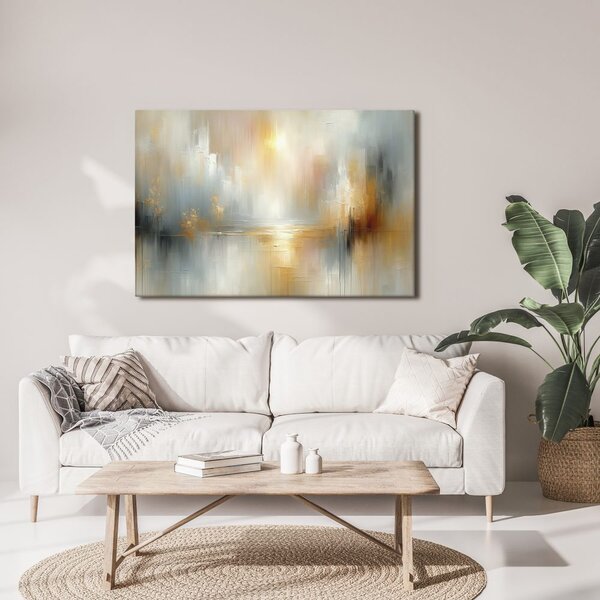 Quadro su tela – Luce dorata sopra il lago