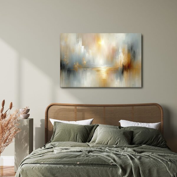 Quadro su tela – Luce dorata sopra il lago
