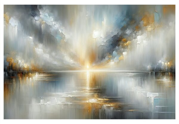 Quadro su tela – Luce dorata sopra l’orizzonte