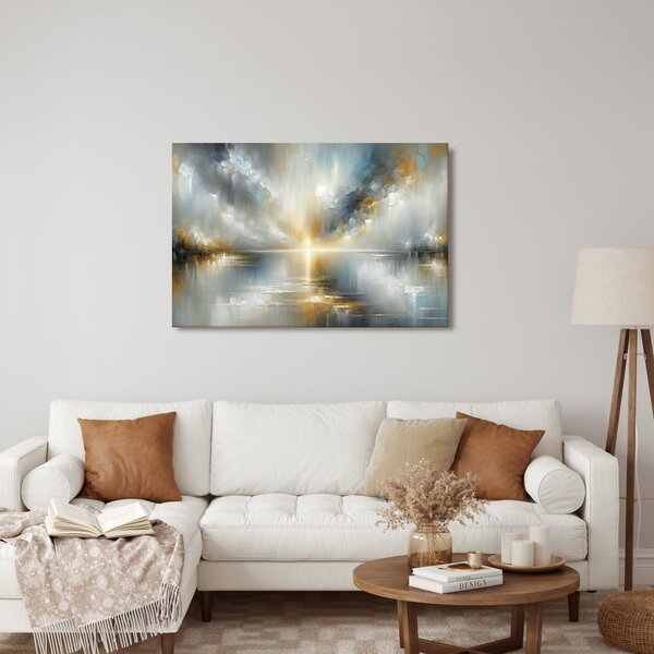 Quadro su tela – Luce dorata sopra l’orizzonte