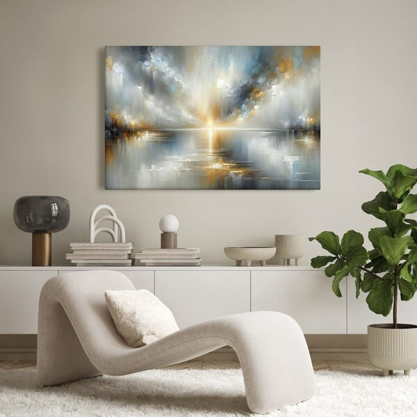 Quadro su tela – Luce dorata sopra l’orizzonte