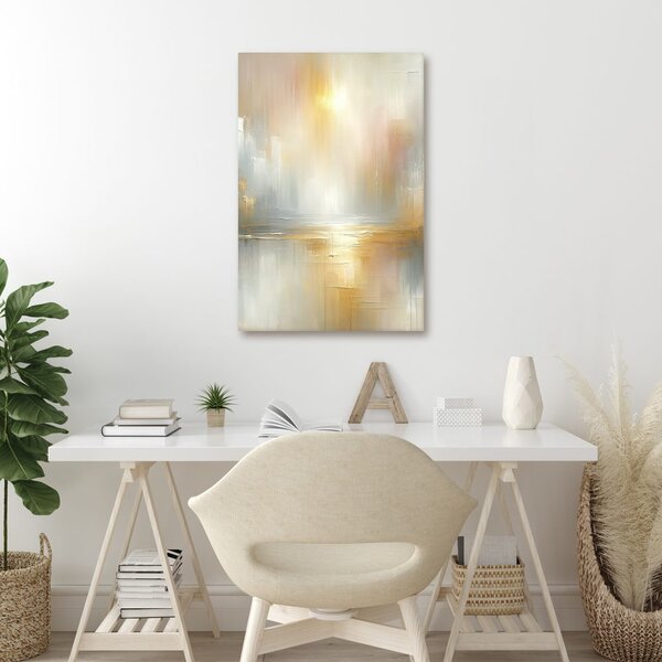 Quadro su tela – Astratto dorato delicato di paesaggio
