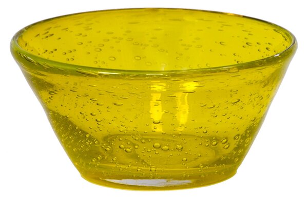 Coppette macedonia in vetro soffiato 6 Pezzi Dimensioni � 12x h 5,5 cm lavabile in lavastoviglie, adatta al microonde colore Giallo