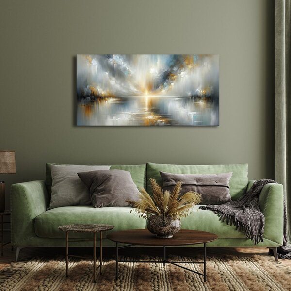 Quadro su tela – Sole sopra il lago