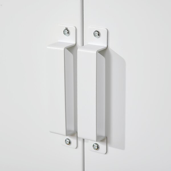 HOMCOM Armadio in Metallo con 2 Porte e 2 Ripiani Regolabili Mobile Multifunzione per Ufficio Salotto Camera da Letto 75x33x110cm Bianco | Aosom Italy