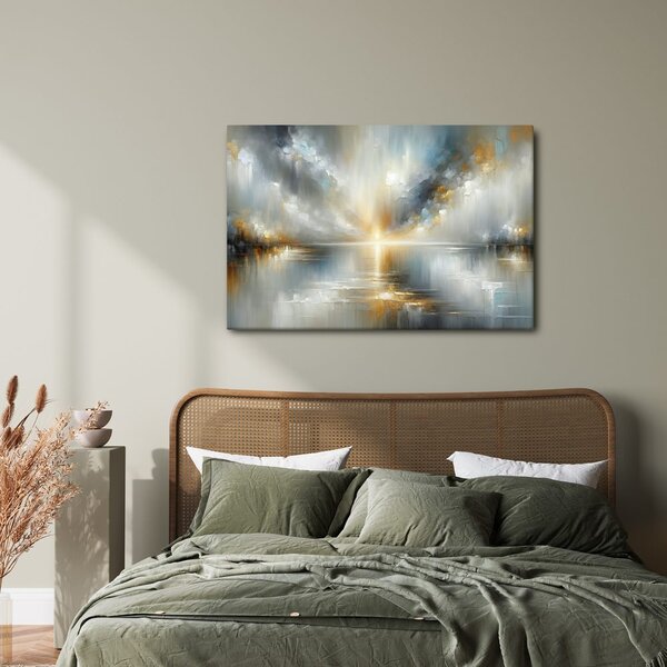 Quadro su tela – Luce dorata sopra l’orizzonte