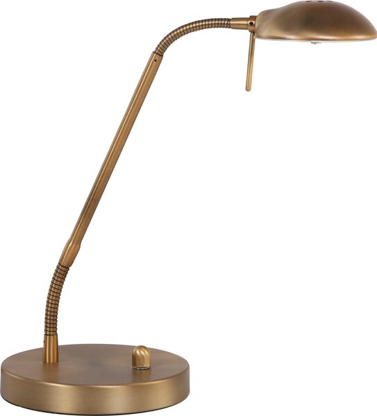 Mexlite - lampada da tavolo - Biron - bronzo - vetro metallo - lampada da scrivania - LED - 7502BR