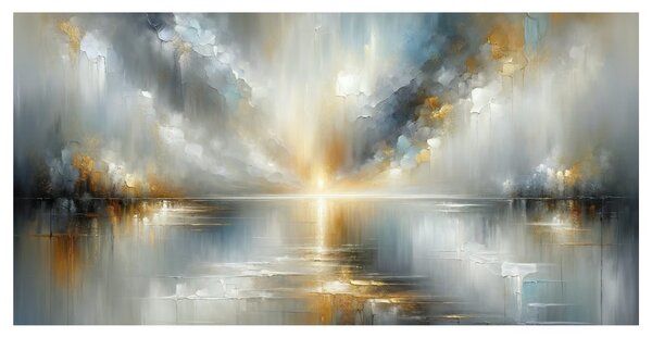 Quadro su tela – Sole sopra il lago