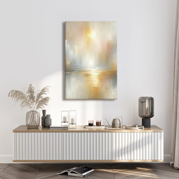 Quadro su tela – Astratto dorato delicato di paesaggio