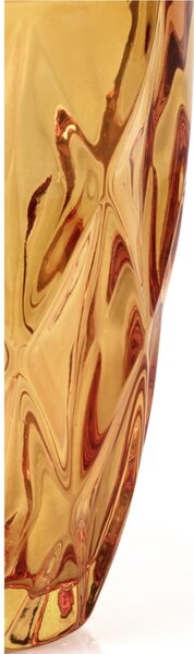 Bicchieri Acqua Tumbler Drink 6 pezzi diametro 8xh10 cm - 250 Ml in vetro pressato adatto alla lavastoviglie colore Ambra