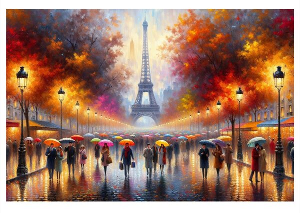 Quadro su tela – Parigi autunnale con Torre Eiffel