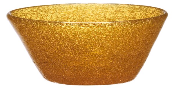 Coppette macedonia in vetro soffiato 6 Pezzi Dimensioni � 12x h 5,5 cm lavabile in lavastoviglie, adatta al microonde colore AMBRA