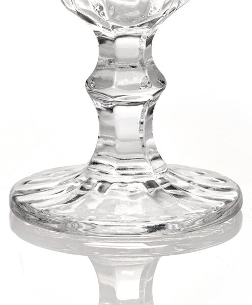 Bicchieri calice LOIRA 6 pezzi diametro 9xh17cm - 280 Ml in vetro spesso pressato adatto alla lavastoviglie colore trasparente