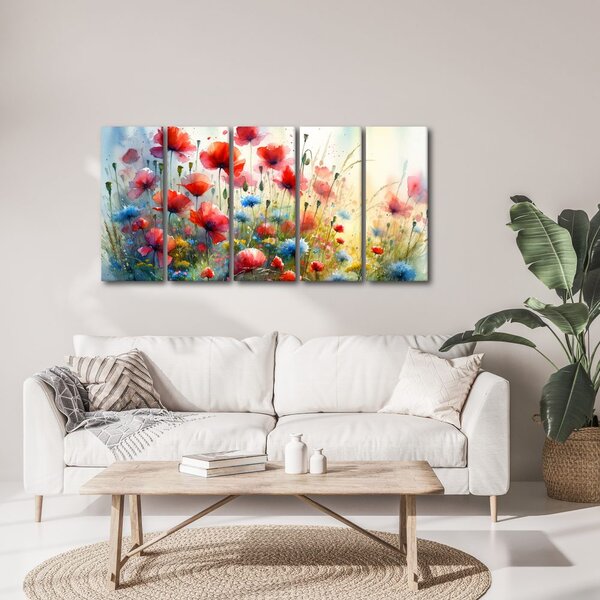 Quadro su tela – Prato estivo in fiore