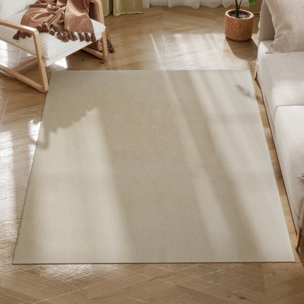 HOMCOM Tappeto Soggiorno 120x160 cm Lavabile in Lavatrice Pelo Lungo Stile Moderno Tappeto per Salotto Camera da Letto Crema | Aosom Italy