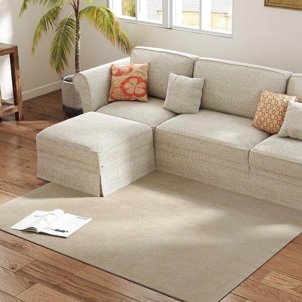 HOMCOM Tappeto Soggiorno 120x160 cm Lavabile in Lavatrice Pelo Lungo Stile Moderno Tappeto per Salotto Camera da Letto Crema | Aosom Italy