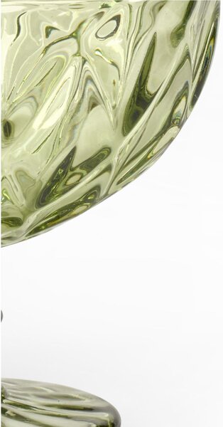 Coppetta macedonia GELATO in vetro Pressato Geometrie confezione 6 pezzi � 12x h 10,5 cm - 210 Ml lavabile in lavastoviglie, adatta al microonde colore Verde