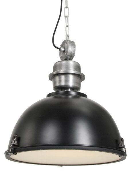 Steinhauer - lampada a sospensione - Bikkel - nero - vetro metallo - Ø 42cm - E27 - 7586ZW
