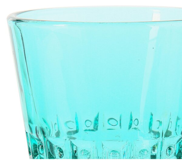 Bicchieri Acqua WINDSOR 6 pezzi diametro 8,5xh10 cm - 250 Ml in vetro pressato adatto alla lavastoviglie colore Ottanio