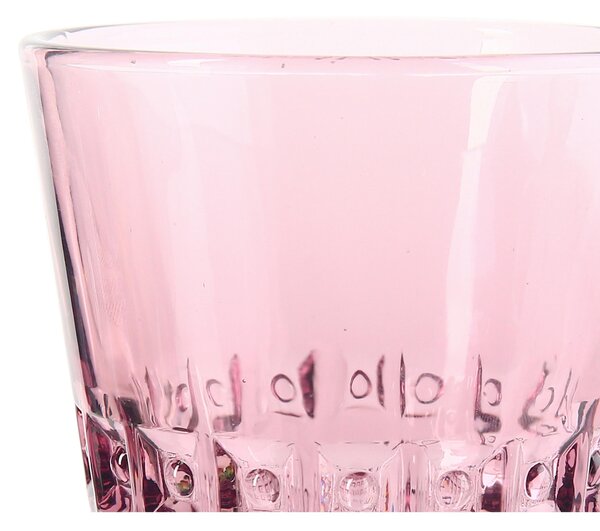 Bicchieri Acqua WINDSOR 6 pezzi diametro 8,5xh10 cm - 250 Ml in vetro pressato adatto alla lavastoviglie colore Erika