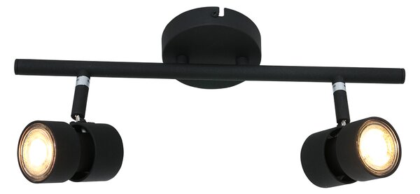 Faretto - nero - Natasja LED - plastica metallo - lampada di design - GU10 - 7902ZW - Steinhauer