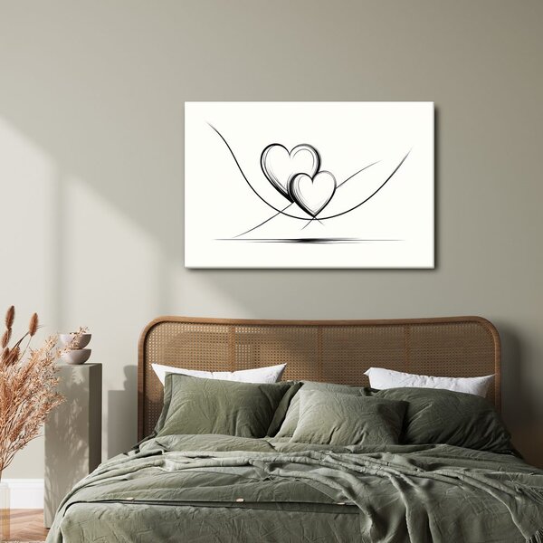 Quadro su tela – Cuori intrecciati in linee