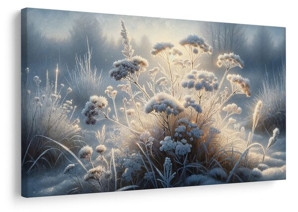 Quadro su tela – Brina sui fiori
