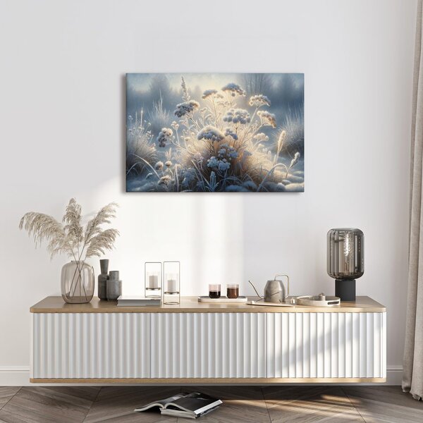 Quadro su tela – Brina sui fiori
