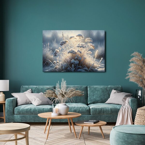Quadro su tela – Brina sui fiori