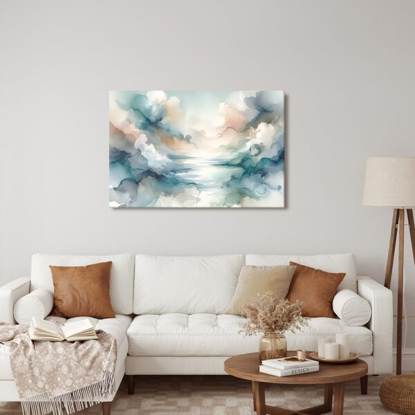 Quadro su tela – Crepuscolo ad acquerello
