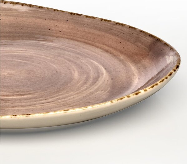 Piatto piano Multiuso in GRES Alta Cucina28x20 cm lavabile in lavastoviglie, adatto al microonde colore Grigio Cumino