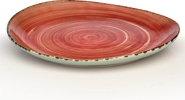 Piatto piano Multiuso in GRES Alta Cucina 28x20 cm lavabile in lavastoviglie, adatto al microonde colore ROSSO PEPERONCINO