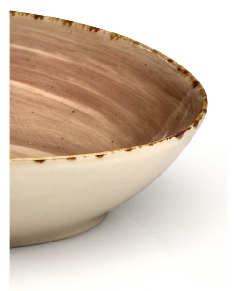 Insalatiera Fondina Multiuso in GRES Alta Cucina 22,5X20X6,5 cm Decoro Sotto smalto lavabile in lavastoviglie, adatto al microonde colore Grigio Cumino