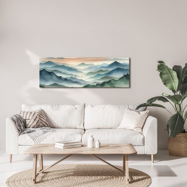 Quadro su tela – Calma sopra le montagne blu