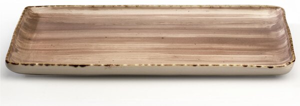 Rettangolare in GRES Alta Cucina 35x23 cm lavabile in lavastoviglie, adatto al microonde decoro sotto smalto colore Grigio Cumino