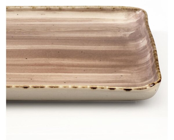Rettangolare in GRES Alta Cucina 35x23 cm lavabile in lavastoviglie, adatto al microonde decoro sotto smalto colore Grigio Cumino