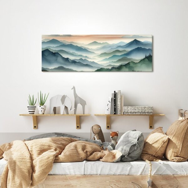 Quadro su tela – Calma sopra le montagne blu