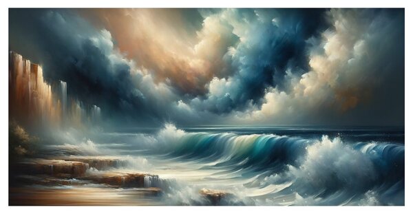 Quadro su tela – Orizzonti marini drammatici