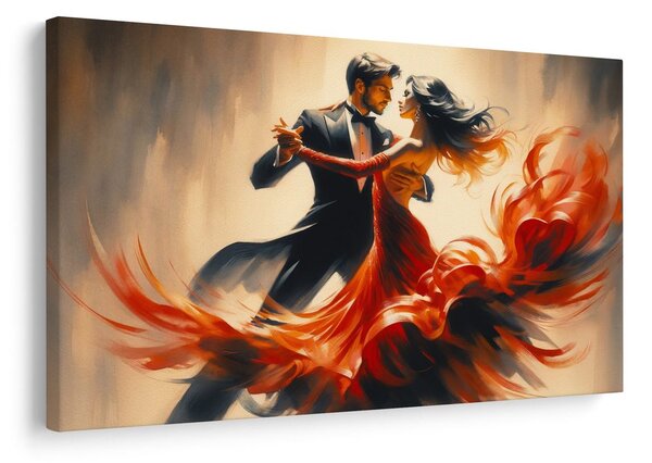Quadro su tela – Danza in abbraccio di fuoco