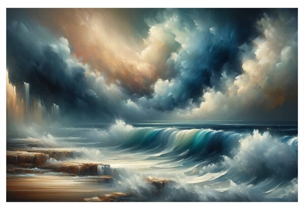 Quadro su tela – Tempesta sull’oceano