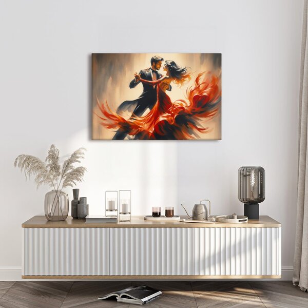 Quadro su tela – Danza in abbraccio di fuoco