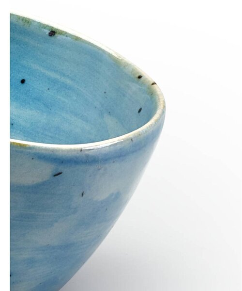 Coppettina ovale in GRES Alta Cucina 10,5X7,5X6 cm cm lavabile in lavastoviglie, adatto al microonde decoro sotto smalto colore Azzurro Anice