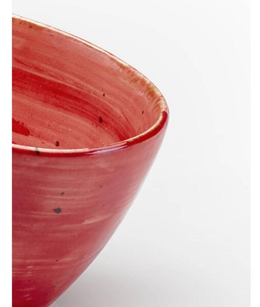 Coppettina ovale in GRES Alta Cucina 10,5X7,5X6 cm cm lavabile in lavastoviglie, adatto al microonde decoro sotto smalto colore Rosso Peperoncino