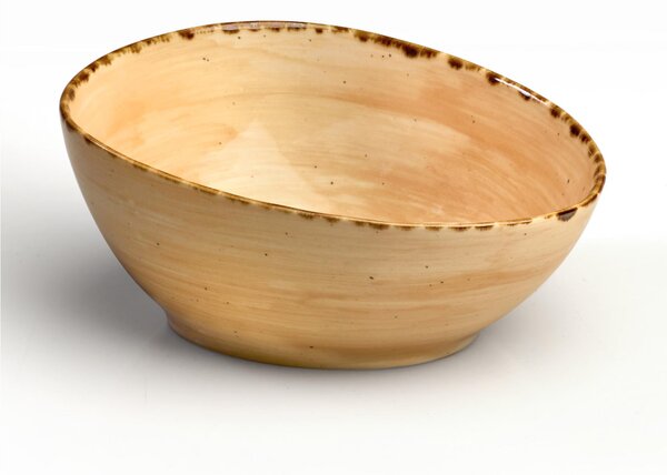 Coppetta macedonia in GRES Alta Cucina 16,5x14xh7cm cm lavabile in lavastoviglie, adatto al microonde decoro sotto smalto colore Zenzero Beige