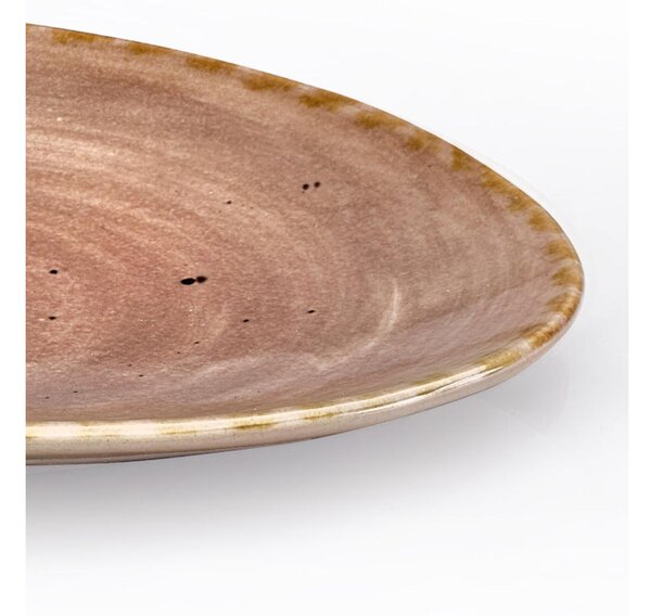 Piattino Appetizer pane in GRES Alta Cucina 16X12X2 cm lavabile in lavastoviglie, adatto al microonde decoro sotto smalto colore Grigio Cumino