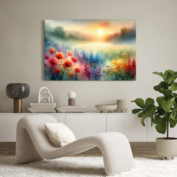 Quadro su tela – Prato all’alba