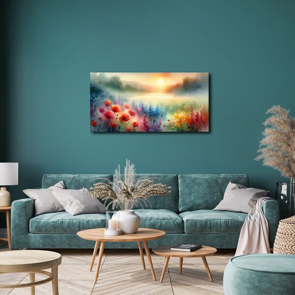 Quadro su tela – Paesaggio floreale luminoso